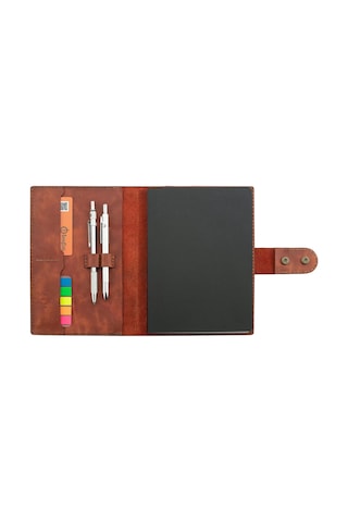 A5 Defter Ve Ajanda Kılıfı - %100 Rainbow Deri - Ko10001 - Tobacco Tobacco