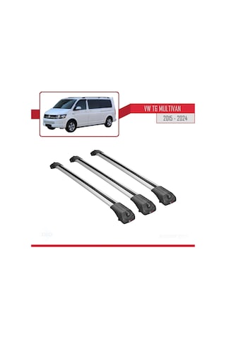 Volkswagen Multivan T6 2015 Ve Sonrası İle Uyumlu Ace-1 Ara Atkı Tavan Barı Gri 3 Adet Bar