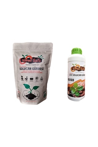 Vermisafa Organik Solucan Gübresi 1 KG Katı + 1 L Sıvı