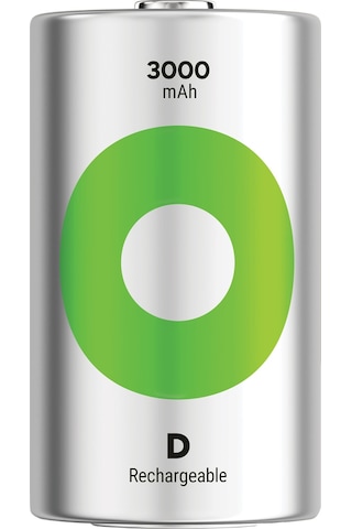 Gp Batteries Recyko 3000 D Boy Ni-mh Şarjlı Pil 1.2 Volt 2li Kart