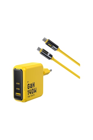 Aohi Youth 140w 3 Portlu Şarj Adaptörü, 240w 8k Süper Hızlı Şarj/data Kablosu Seti
