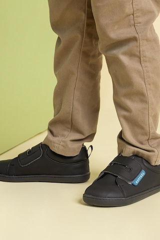 Smart Walker Casual Süper Mat Siyah Barefoot Çocuk Ayakkabı Siyah