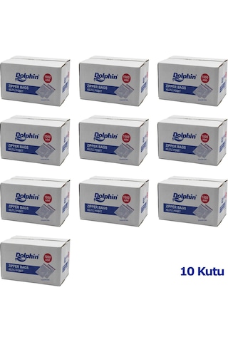 De Dolphin Kilitli Şeffaf Buzdolabı Kilitli Saklama Poşeti Torba - 11x14 Cm. - 1000 Adetlik 10 Kutu