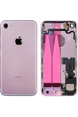 Apple Uyumlu iPhone 7 Full Dolu Kasa Kapak + Tamir Seti Senalstore Kırmızı