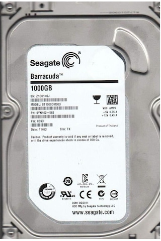 Seagate Barracuda ST1000DM003 3.5" 1 TB SATA 3 HDD