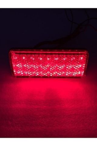 Led Işıklı Reflektör - Kırmızı motosiklet