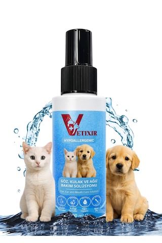 Kedi Köpek Göz Kulak Ağız Temizleme Losyonu Hipoalerjenik Pet Bakım Deri Temizleme Spreyi 100ml