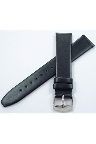 Bizon 22Mm Siyah Deri Saat Kayışı Dikişsiz Klasik Saat Kordonu Kü (326619017)