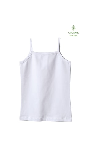 Kız Çocuk Organik Atlet 1196 - Beyaz