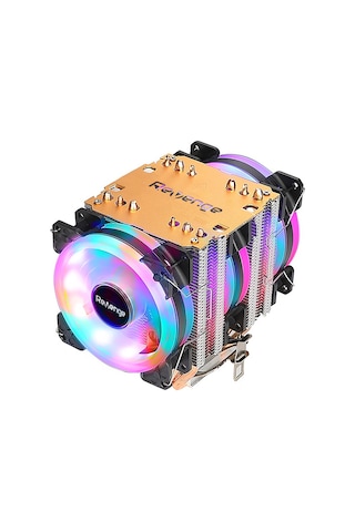 Revenge Cold Frost 603 Kule Tipi 3 Fanlı Rainbow Gaming İşlemci Fanı 6 Bakır Kanallı Cpu Fan Soğutma Sistemi
