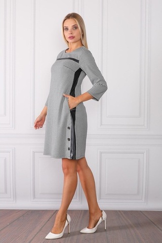 E.T.'S Element'S Kadın Deri Detaylı Elbise Gri