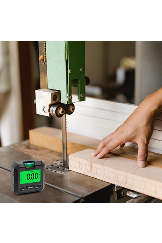 Qingmipy Dijital Açı Ölçer Siyah, Seviye Balonu, 0.2 Doğruluk, 0.1 Artımlı, Mıknatıslı Taban, 2xaaa Pil Yok