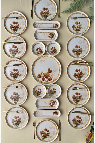 Vintage Model 12 Kişilik 21 Parça Kahvaltı Takımı Vintage