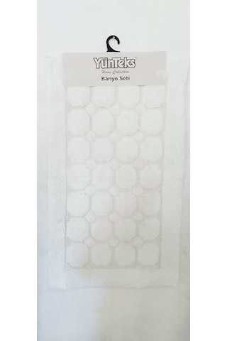 Pamuk Tufting 2'li Klozet Takım,banyo Seti,paspas Seti, Petek K