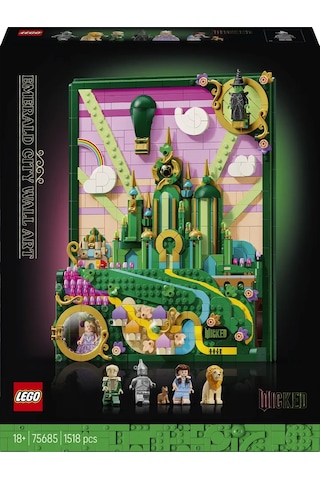 LEGO® Wicked Emerald City Duvar Tablosu 75685 - Yetişkinler için Dekoratif Model Yapım Seti (1518 Parça)
