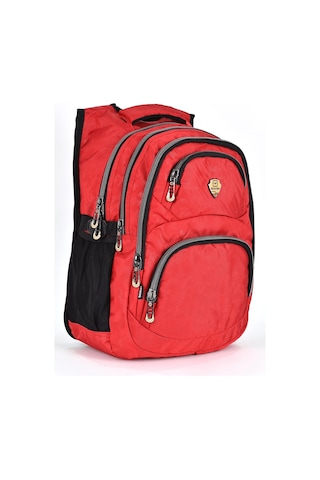 1550 Unisex Anatomik Yarasa Sırt Okul Çantası - Nkt01550-kırmızı Kırmızı