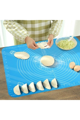 40 50 Cm Silikon Ölçekli Kullanımı Kolay Hamur Açma Matı Ekmek Mantı Makarna Hamuru Yoğurma Matı Bx40 0029