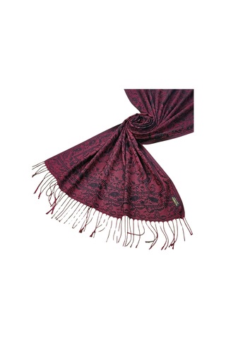 Mim Eşarp Kalın Kışlık Paşmina Şal 75x190 Cm Bordo