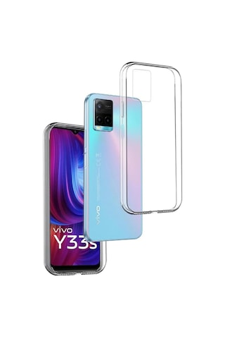 Vivo Uyumlu Y33s Kapak 1mm Süper Silikon Şeffaf Kılıf