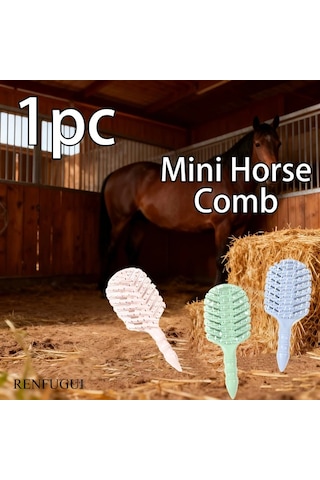 Elmpaly 1 Adet Açık Yeşil Minyatür At Fırçası Yumuşak Kıllar Hassas Tüy Bakımı