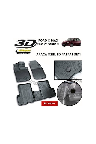 Ford C-Max 3D Paspas Seti C-Max Havuzlu Bariyerli 3D Paspas Seti 2003-2010