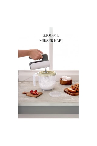 2200 Ml Mikser Kabı Beyaz & Ölçü Kabı & Saklama Kabı Diğer