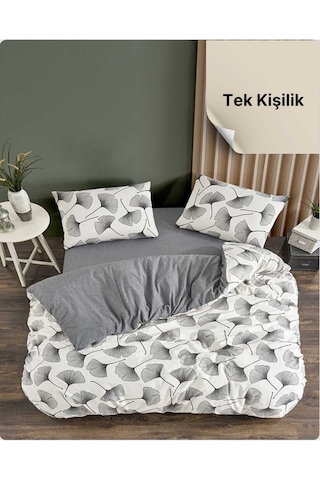 Aura Tek Kişilik Nevresim Takımı 160 X 220 Cm Gri