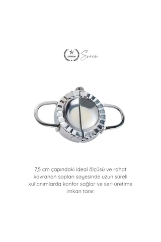 Kalıp Paslanmaz Çelik Mantı Kurabiye Donut Kesici 7.5 Cm Profesyonel Yuvarlak Hamur Kesme Kalıbı Ra