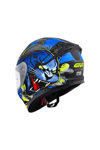 Givi 50.X Wild Kapalı Motosiklet Kaskı Mat Siyah - Mavi