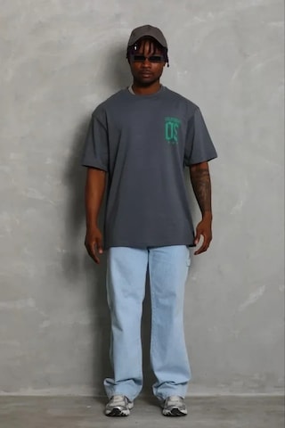 Vexor Erkek Baskılı T-shirt Kısa Kol Bisiklet Yaka Regular Fit Rahat Kalıp Günlük Tişört - Füme