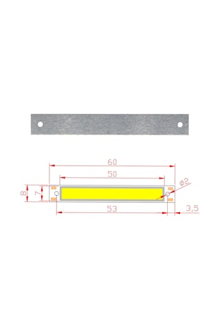 3W 60x8mm Soğuk Beyaz Şerit Led Modül Aluminyum Pcb Cob Şerit Led Floresan Lamba Aydınlatma Işık