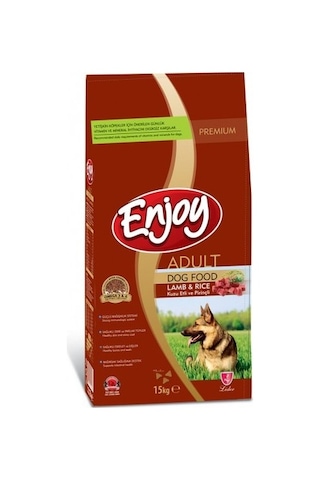 Enjoy Kuzu Etli ve Pirinçli Yetişkin Köpek Maması 15 KG