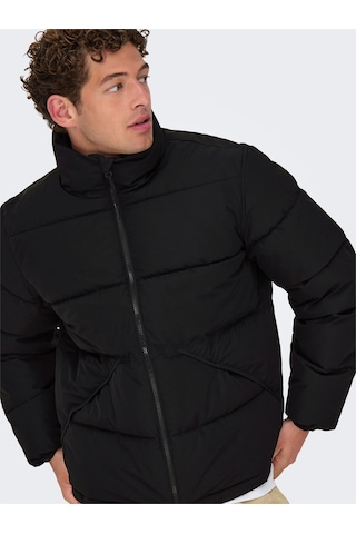 ONLY & SONS Onspack Lıfe Puffer Jacket Otw Erkek Siyah Mont - 22034718