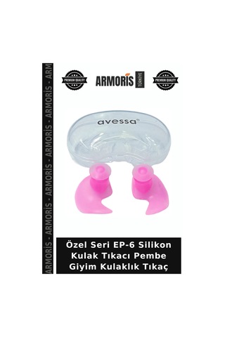 Özel Seri Ep-6 Silikon Kulak Tıkacı Pembe Giyim Kulaklık Tıkaç