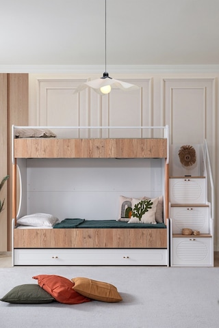 Vita Bohem Yavrulu Ceviz Ranza 4 Kapaklı Dolap 2 Comfort Yatak