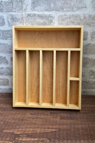 30x35 Cm Ahşap Kaşıklık Çekmece İçi Yemek Takımı Ve Servis Gereçleri Düzenleyici Organizer
