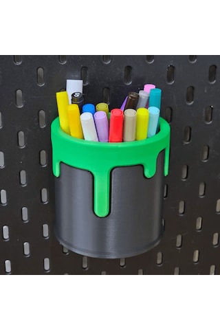 Mizaku Damlayan Kova Şekilli Skadis Pegboard Uyumlu Kalemlik Siyah