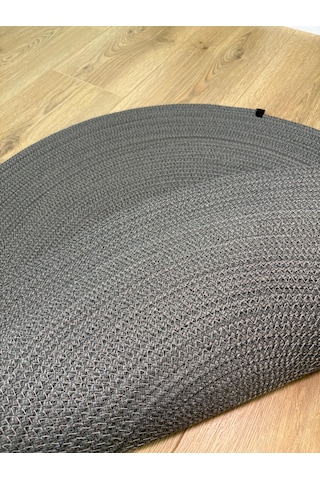 Melena Carpet Yuvarlak Hasır Halı Balkon Salon Mutfak İçin Jüt Görünümlü Dekoratif Halı