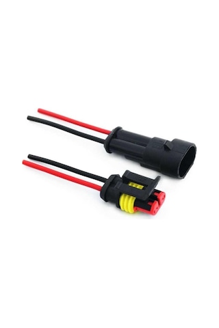 Kablolu 2-pin Su Geçirmez Konnektör Takımı-4979