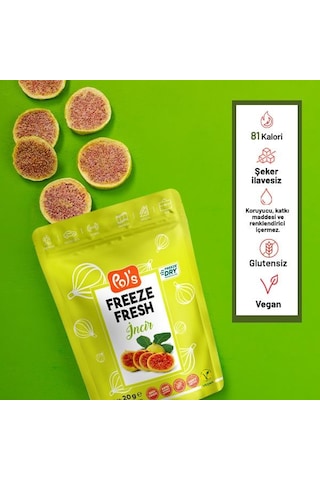 Pol's Freeze Fresh İncir 3 Adet X 20 G Dondurularak Kurutulmuş Meyve 20 G