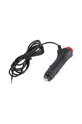 Geeroyoo Araç Sigara Çakmak Plugı 1.5m Kablolu, Anahtar Tuşlu, Kırmızı Led Gösterge, 10a Sigorta İle Aşırı Yük Koruma, 12v/60w
