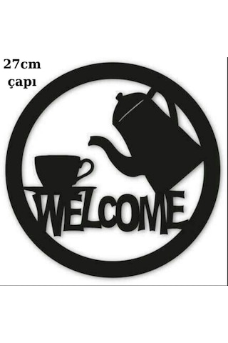 Welcome Temalı Lazer Kesim Duvar Dekoru İç Dekorasyon