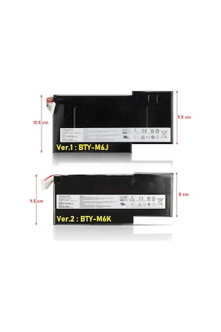 Bty-m6j, Bty-u6j Msı İle Uyumlu Gs63, Gs73 Batarya Pil Versiyon-1