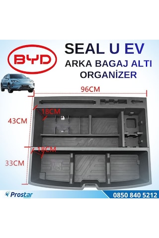 Byd Seal U Ev Arka Bagaj Altı Komple Organizeri Gizli Bölmeli Düzenleyici Seti