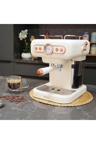 Fressi EM-01 Ristretto Süt Köpürtücülü 20 Bar Basınçlı Espresso Latte Cappuccino Americano Makinesi 1.2 L