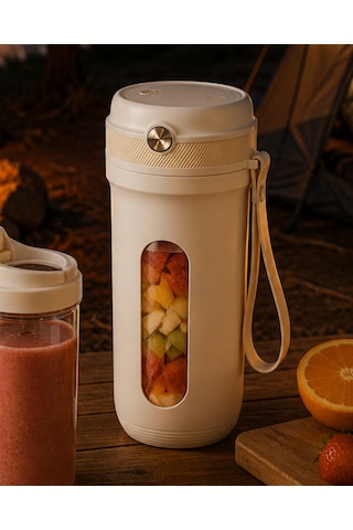 Kablosuz Taşınabilir Blender Güçlü Motorlu Meyve Sıkıcı Ve Smoothie Hazırlayıcı - Lisinya