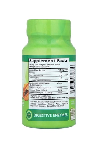 Chewable Papaya Enzymes, Natural Tropical, 120 Chewable Tablets