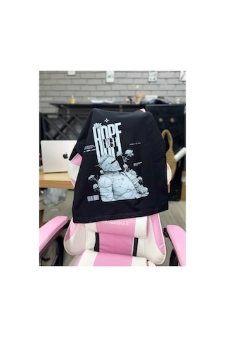 Yolo Street Oversize Hope High Şövalye Gül Baskılı Unisex Tişört %100 Pamuk Streetwear Siyah1