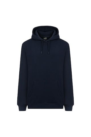 Mysport My Sport 5017 Erkek Yumuşacık Kapüşonlu Organik Pamuk Kanguru Cepli Regular Lacivert Sweatshirt Lacivert