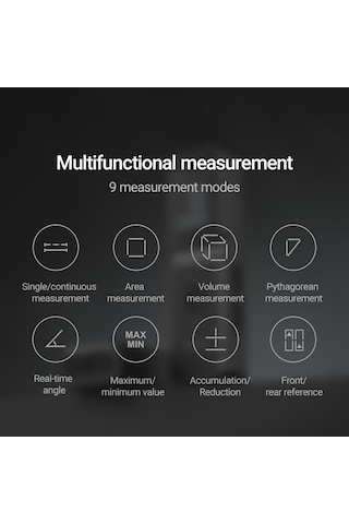 Lsa Lazermetre: 50m Menzil, 9 Fonksiyonlu Milimetrik Hassasiyet Metrekare Metreküp Mesafe Ölçümü